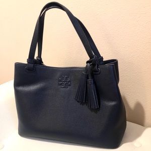 Navy Blue Tory Burch Tote